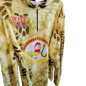 Wicked Flats Apparel Pullon Top Men Medium Chicken Boy Lures Fishing